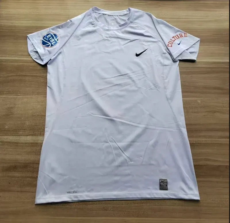 Hoop Armour™ Elite Circuit Compression T-Shirt White "Culture"
