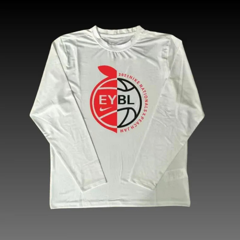 Hoop Armour™ Elite Circuit Peach Jam White Compression Long Sleeve