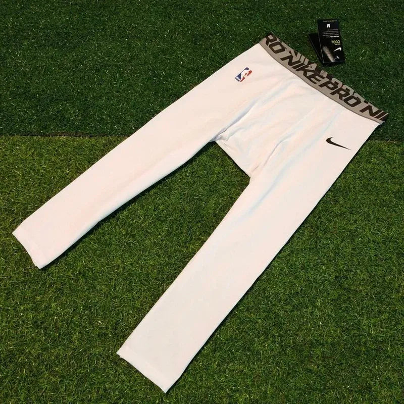 Elite Pro White Compression Tights
