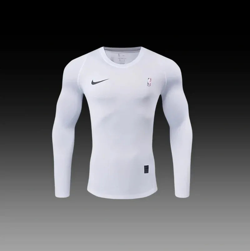 Elite Pro White Compression Long Sleeve