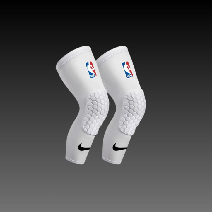 Elite Pro White Compression Padded Knee Sleeve