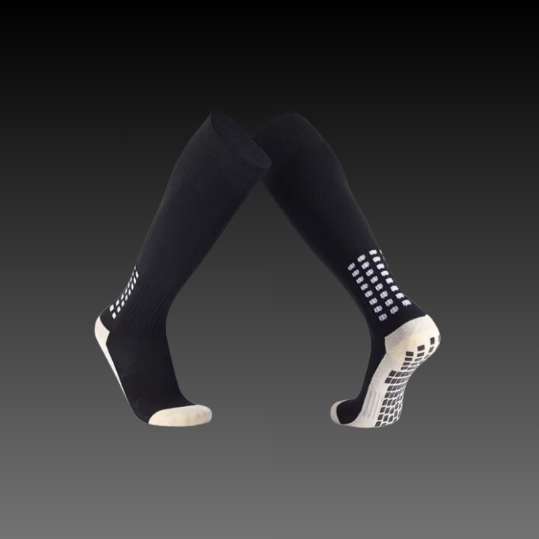 Knee High Crew Socks - White/Black
