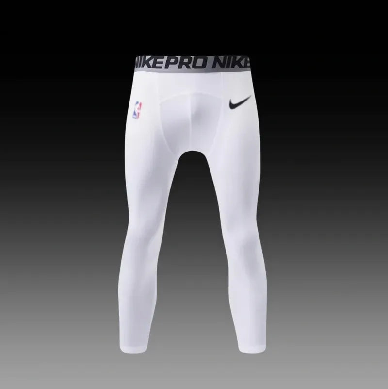 Elite Pro White Compression Tights