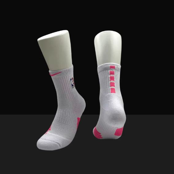 Hoop Armour™ Mid Length Elite Socks White/Pink
