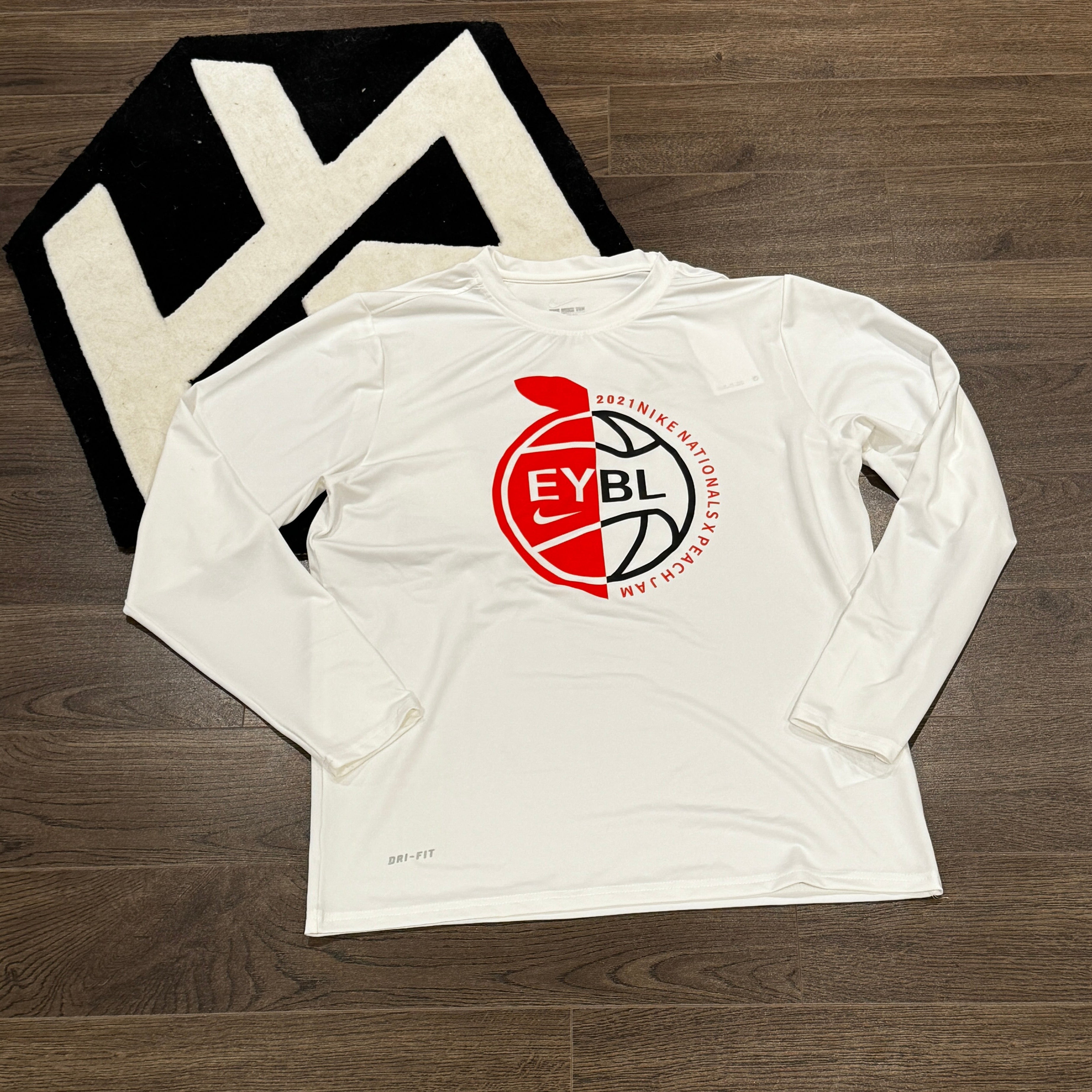 Hoop Armour™ Elite Circuit Peach Jam White Compression Long Sleeve