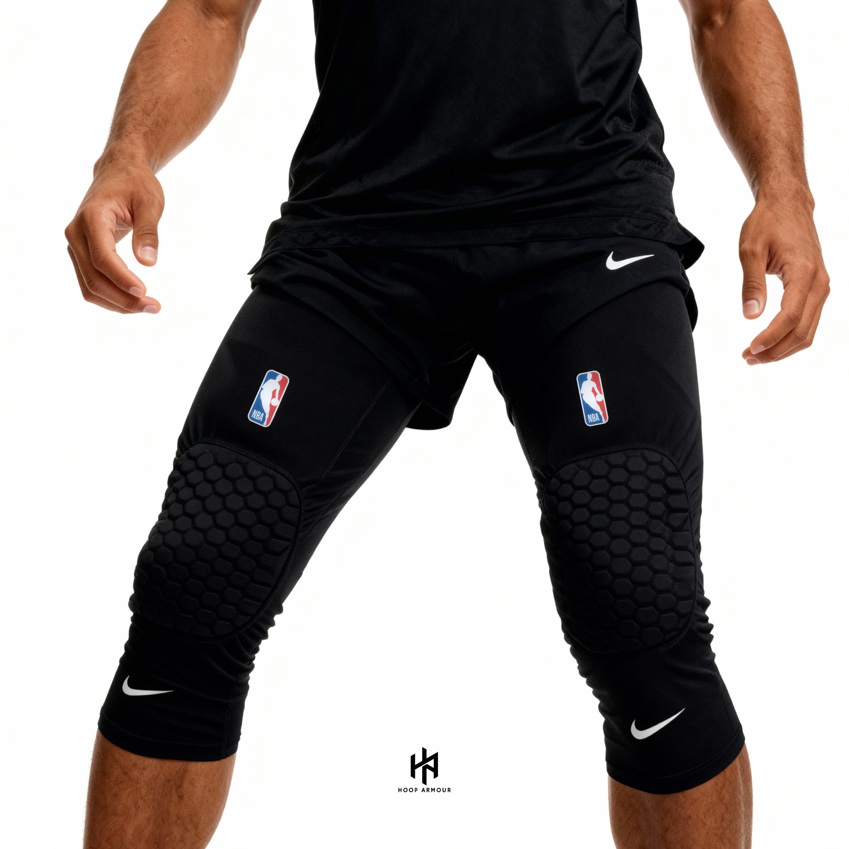 Elite Pro Black Compression Padded Knee Sleeve
