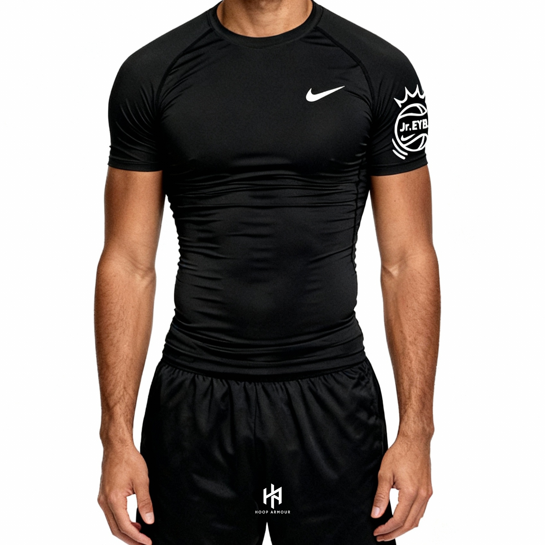 Hoop Armour™ Elite Circuit Junior Compression T-Shirt Black