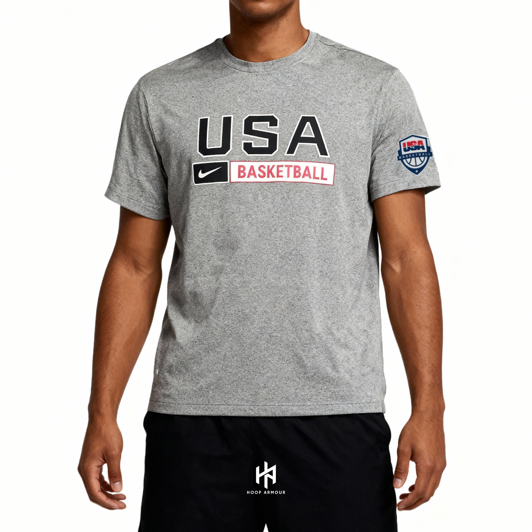 Hoop Armour™ Team USA Warm Up T-Shirt Grey