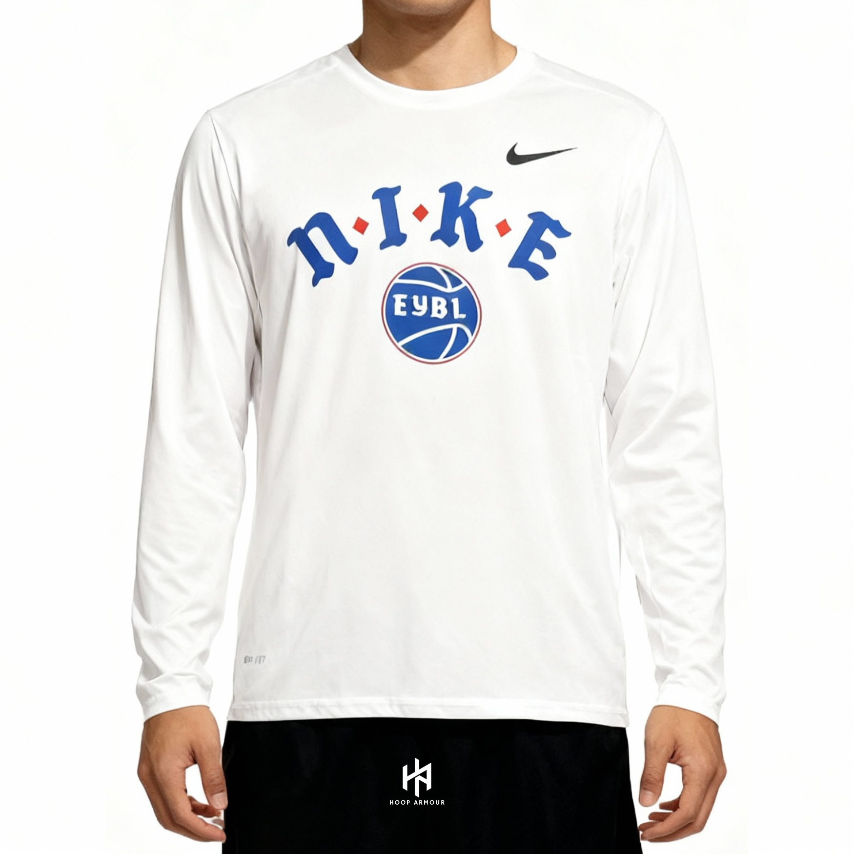 Hoop Armour™ Elite Circuit  White Compression Long Sleeve