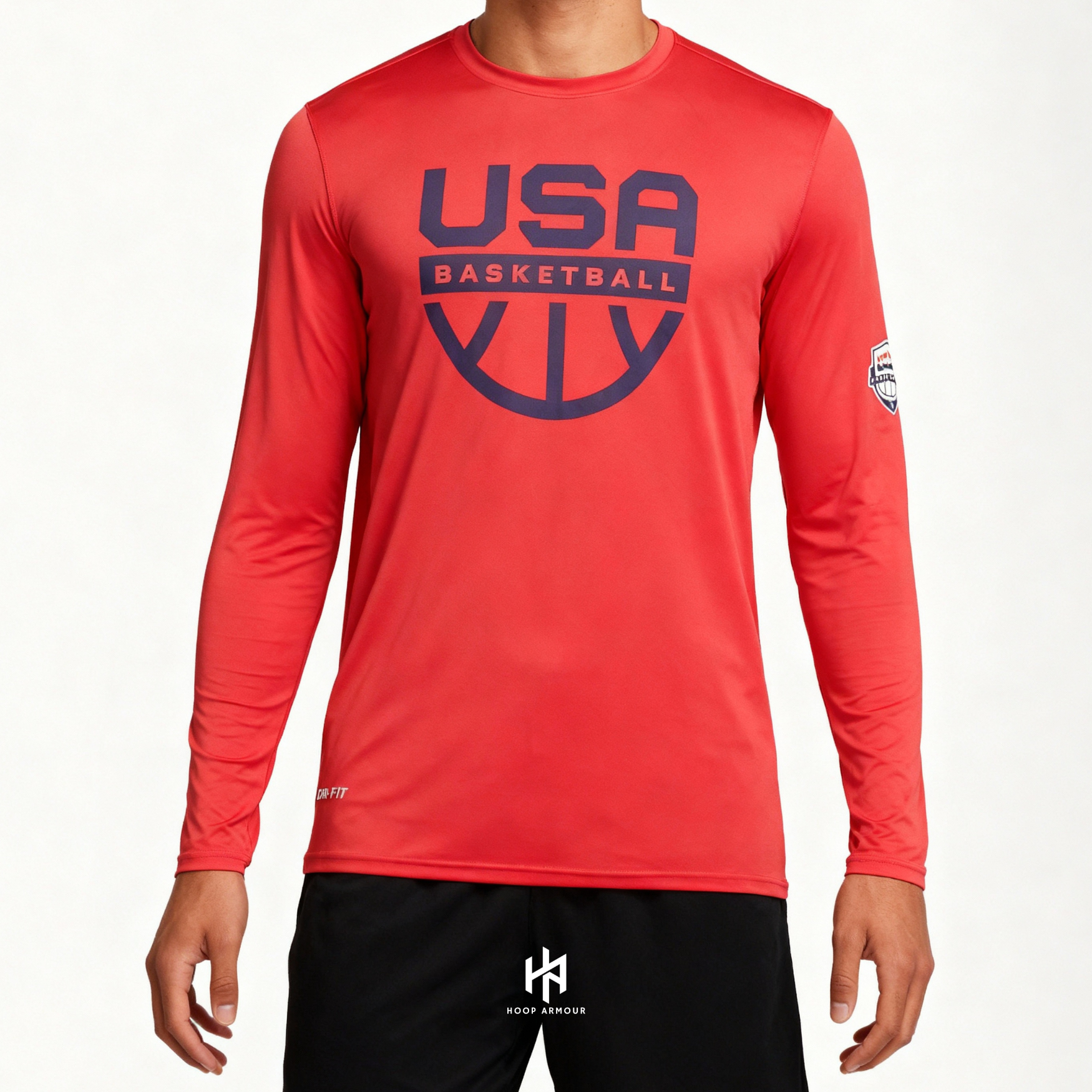 Hoop Armour™ Team USA Longsleeve Red