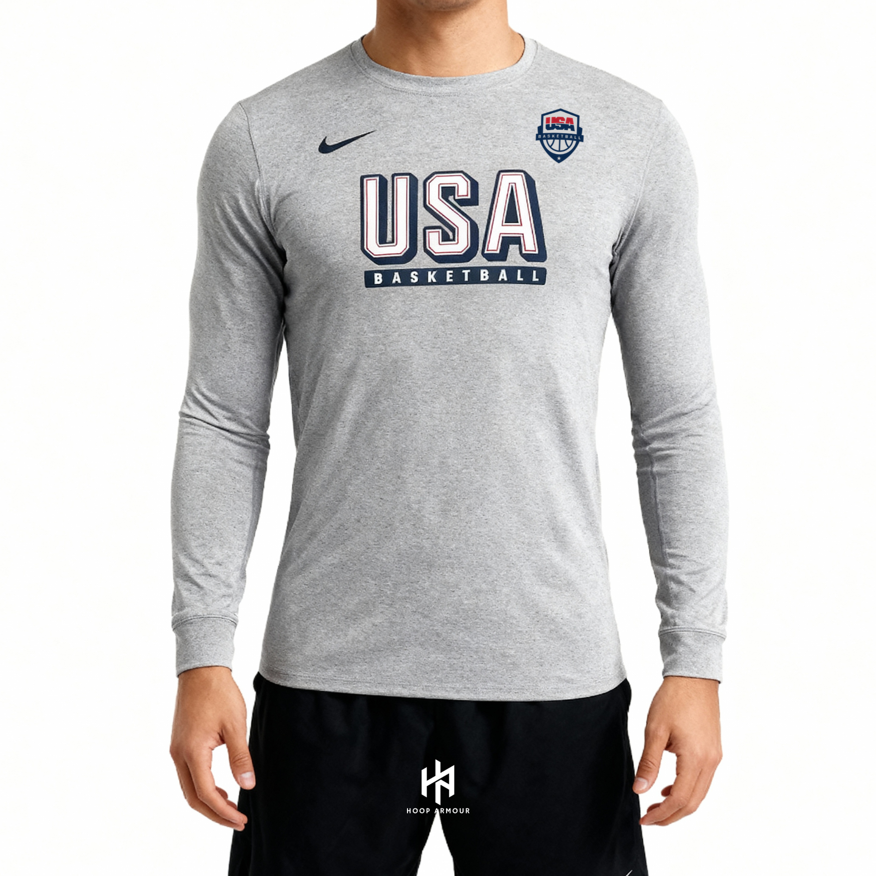 Hoop Armour™ Team USA Longsleeve Grey