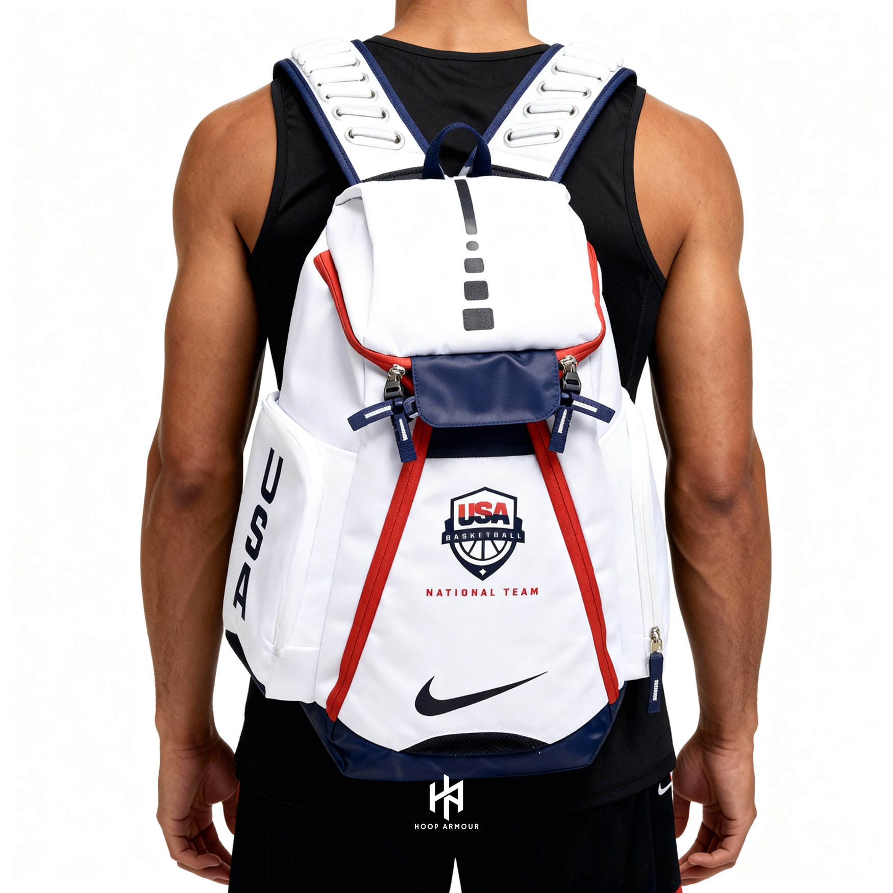 Hoop Armour™ Elite Backpack Team USA White
