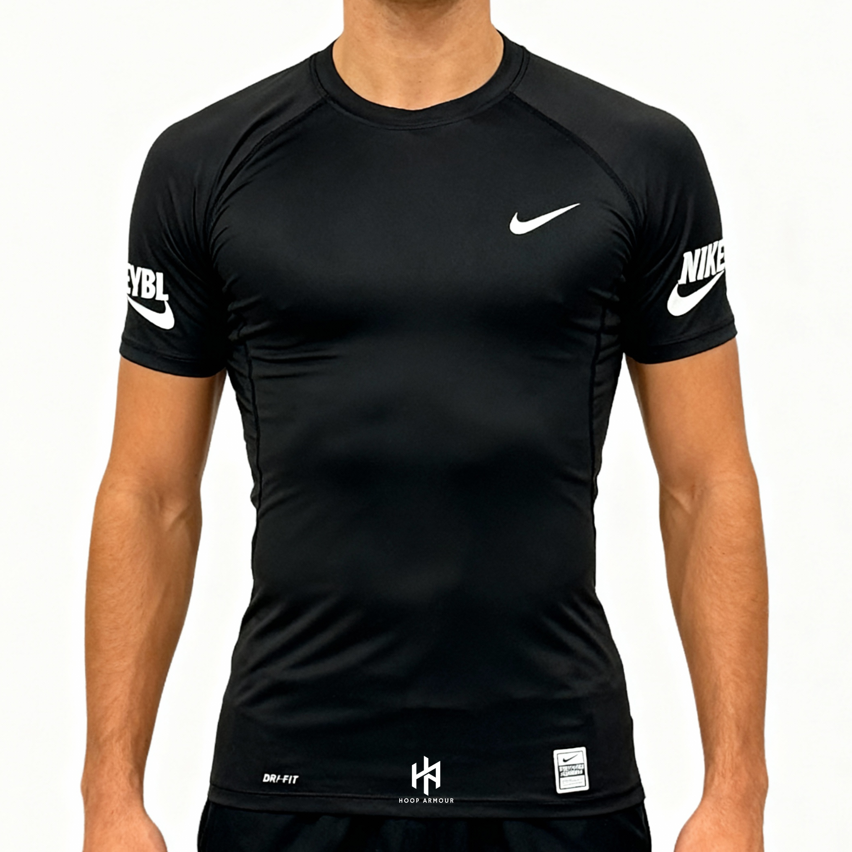Hoop Armour™ Elite Circuit Double Swoosh Compression T-Shirt Black