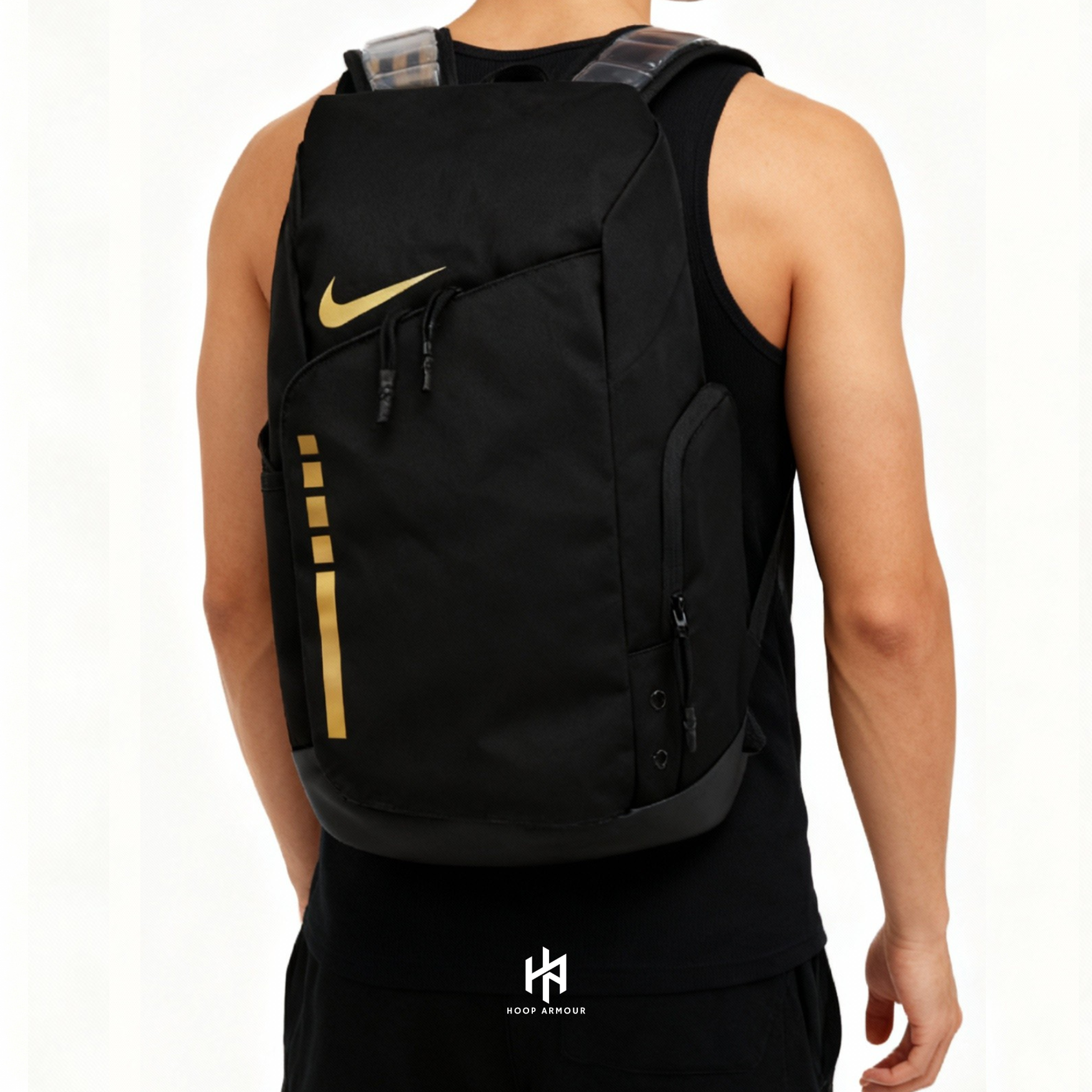 Hoop Armour™ Elite Backpack Black Gold