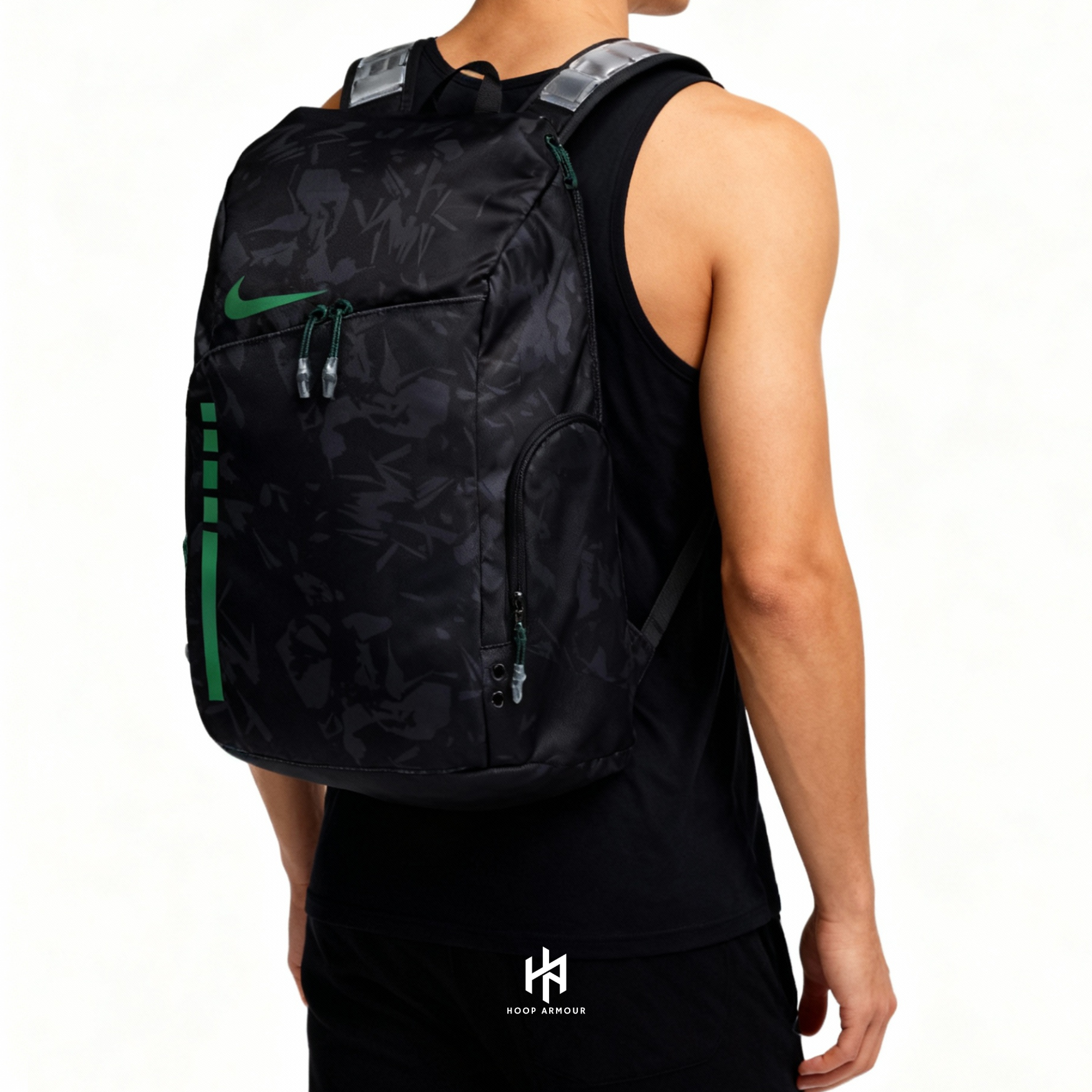 Hoop Armour™ Elite Backpack Black Green