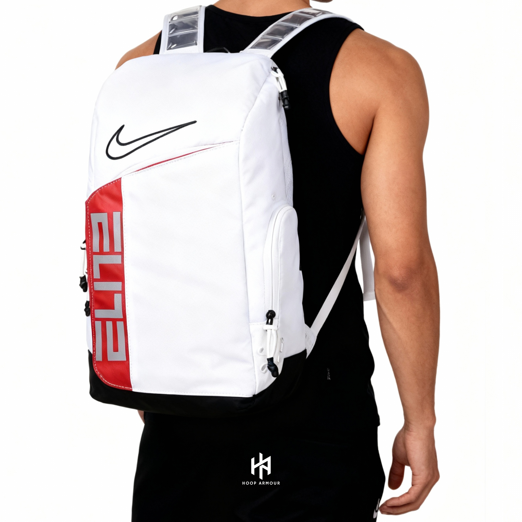 Hoop Armour™ Elite Backpack White Red